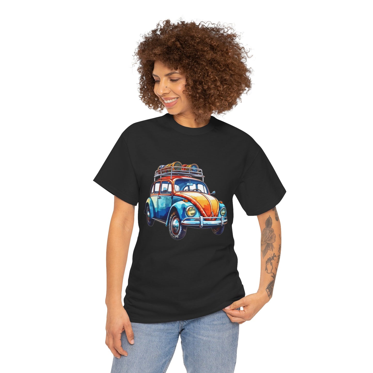 Road Trip Ready – Vintage VW Beetle Adventure Tee