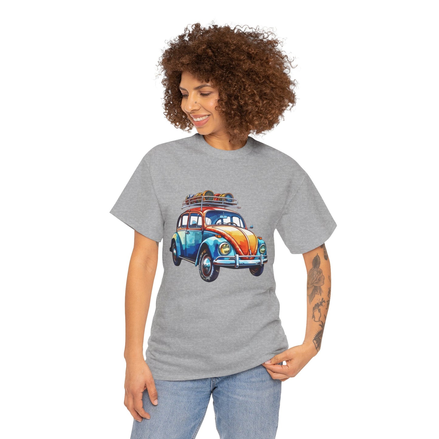 Road Trip Ready – Vintage VW Beetle Adventure Tee
