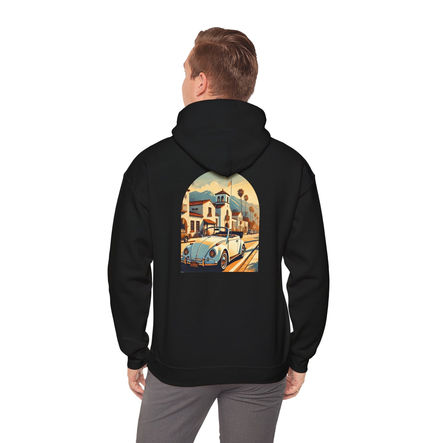 Vintage Car Graphic Unisex Hoodie - Retro Style, Cozy Sweatshirt for Car Lovers