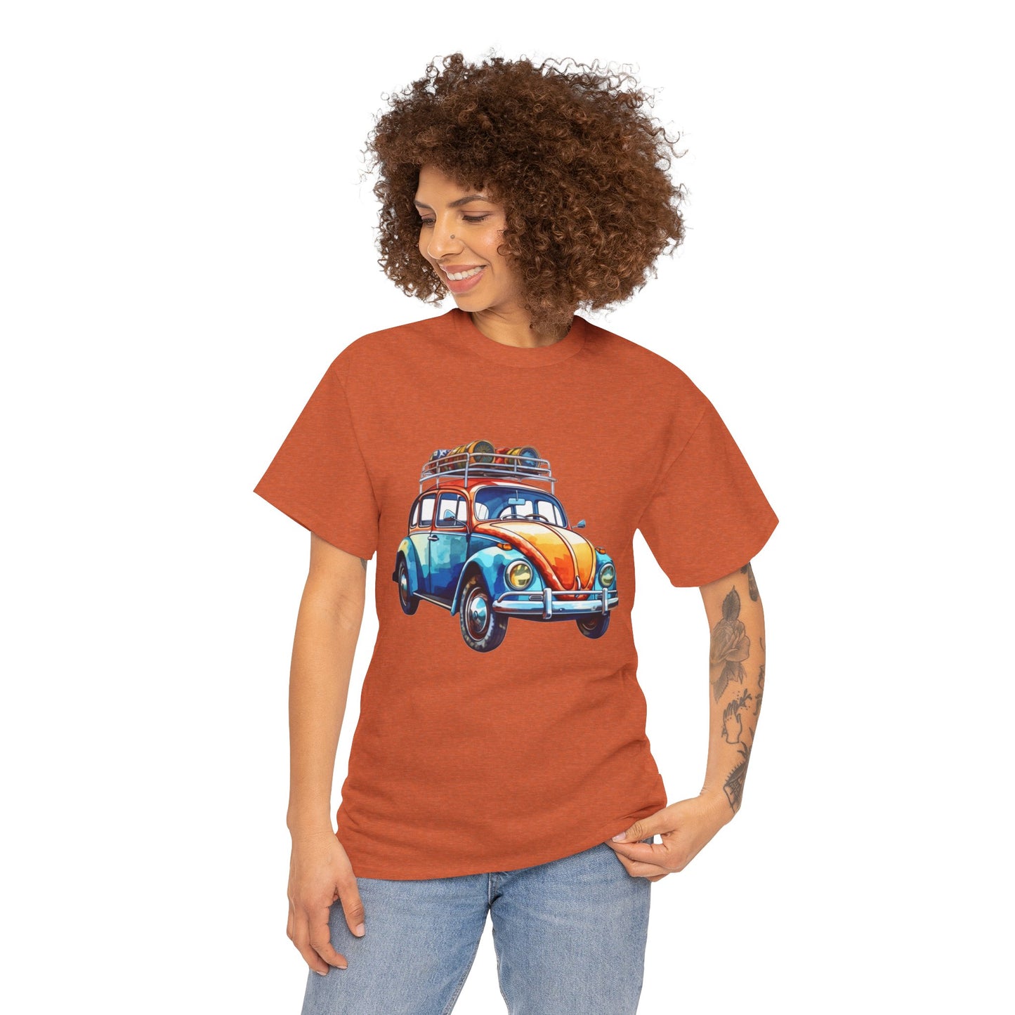 Road Trip Ready – Vintage VW Beetle Adventure Tee