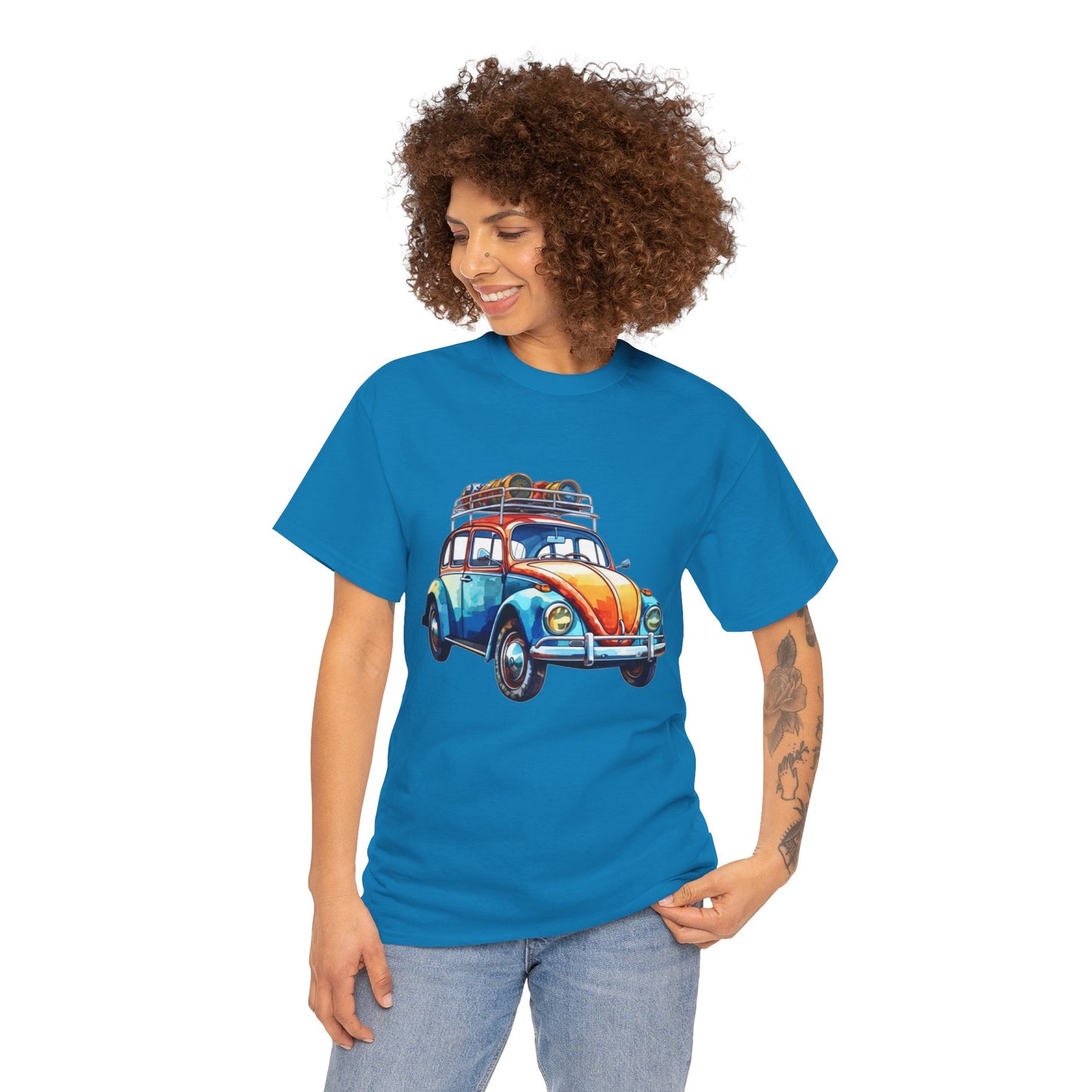 Road Trip Ready – Vintage VW Beetle Adventure Tee