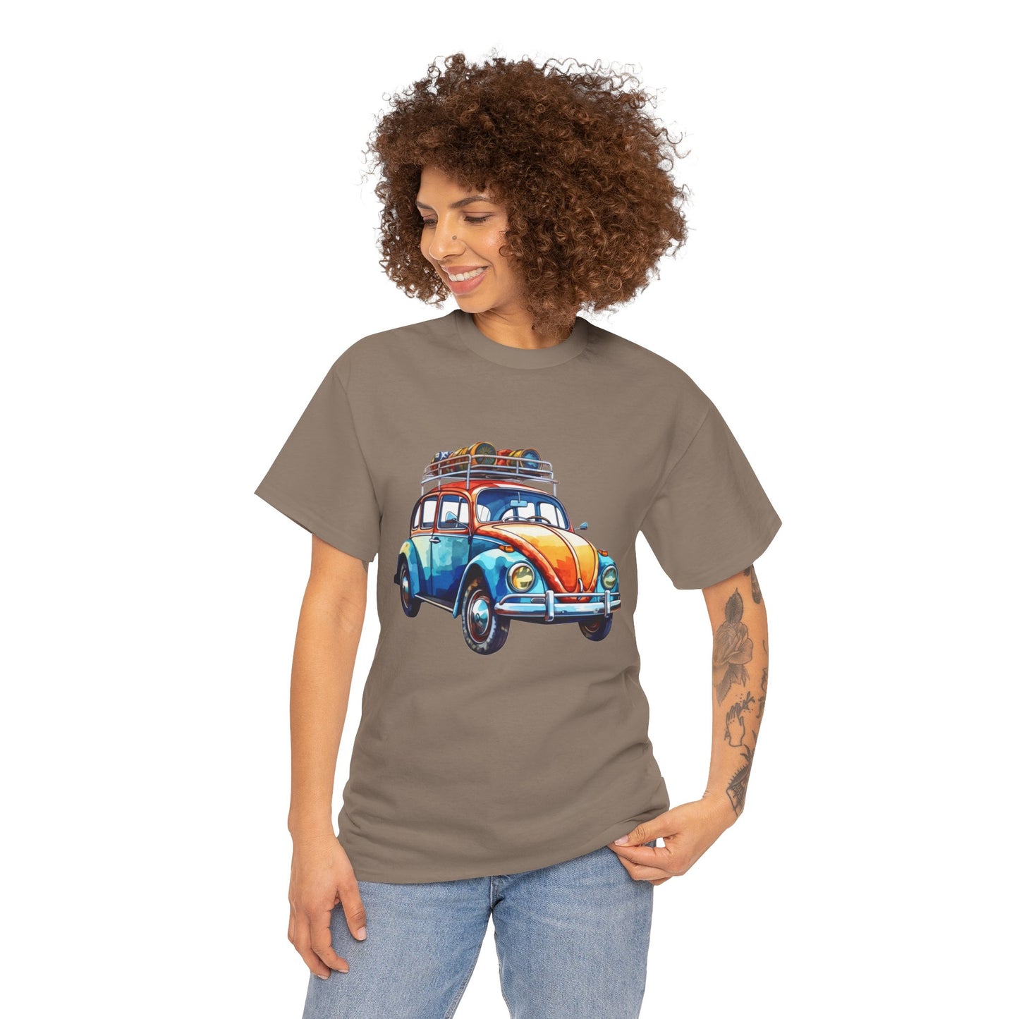 Road Trip Ready – Vintage VW Beetle Adventure Tee