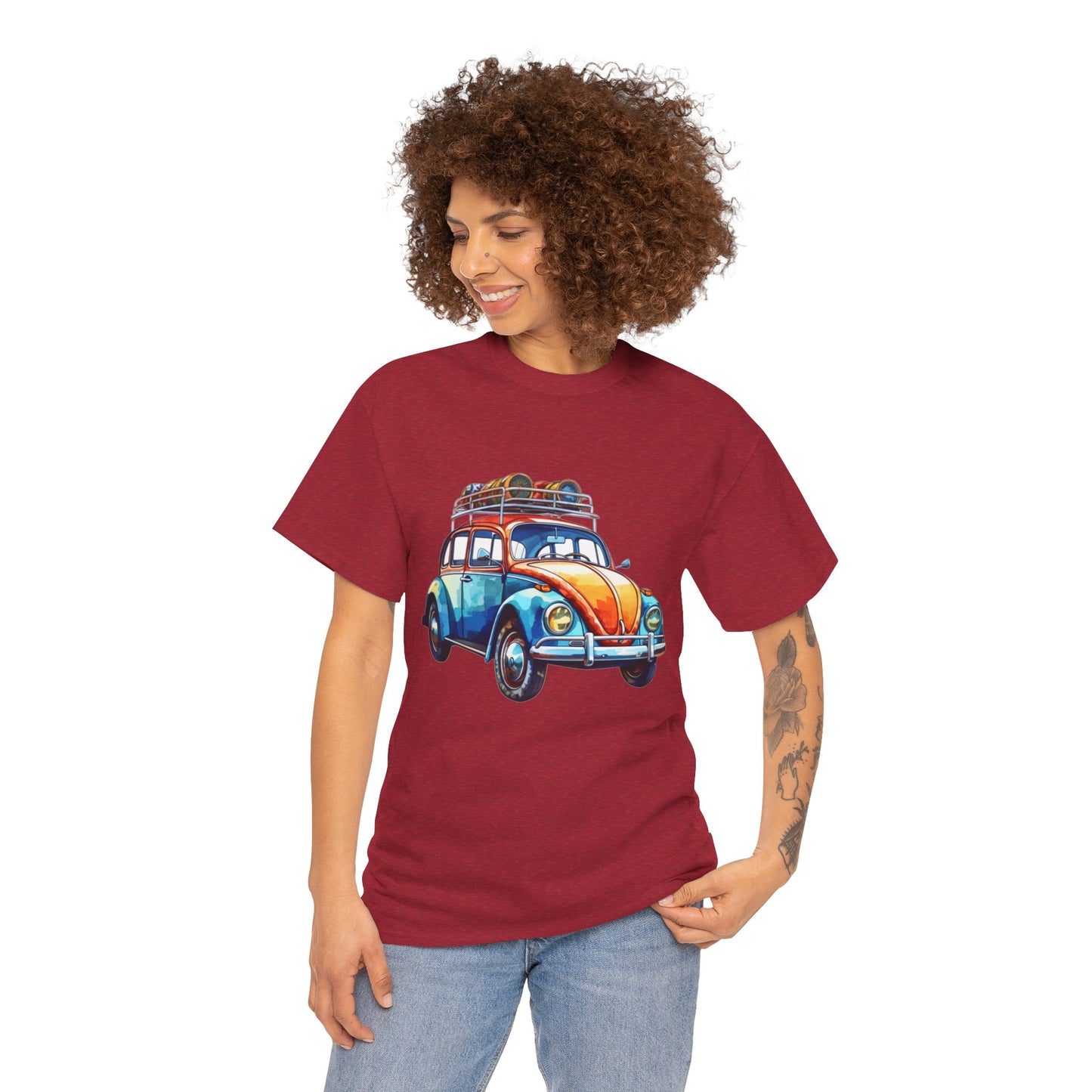 Road Trip Ready – Vintage VW Beetle Adventure Tee