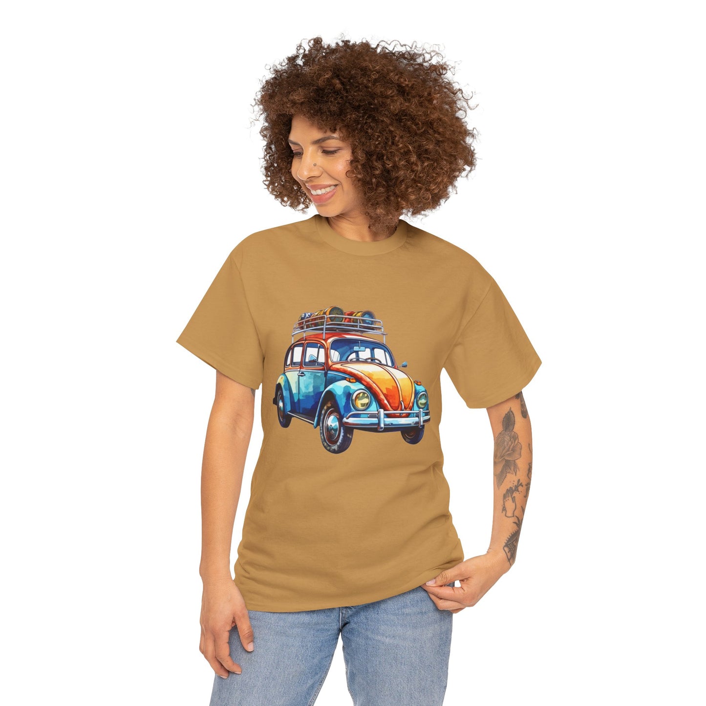 Road Trip Ready – Vintage VW Beetle Adventure Tee