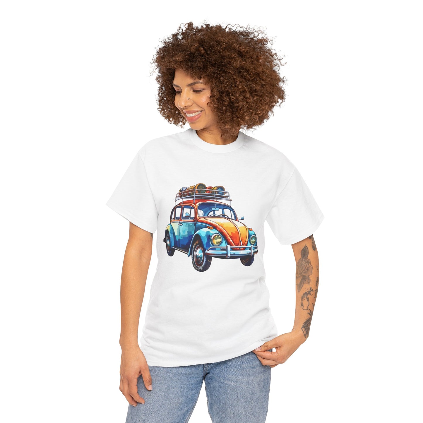 Road Trip Ready – Vintage VW Beetle Adventure Tee