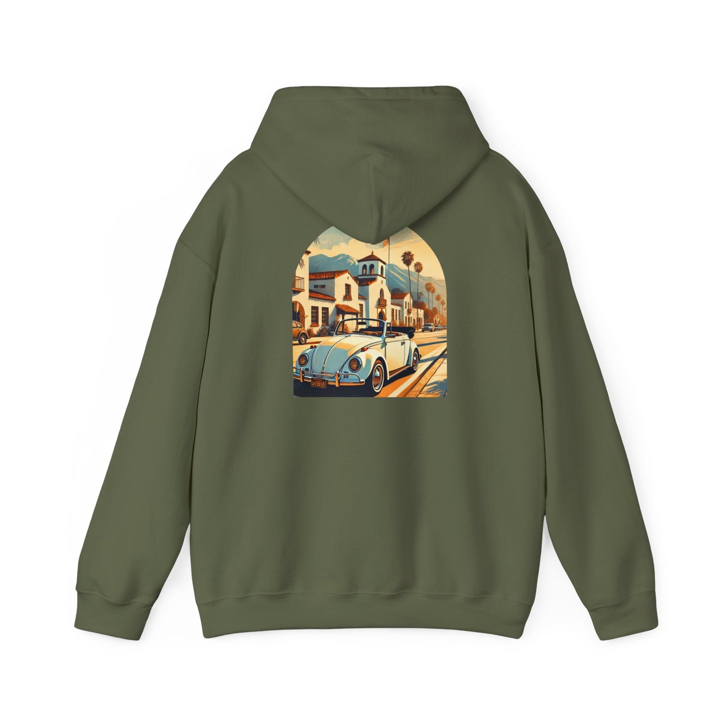 Vintage Car Graphic Unisex Hoodie - Retro Style, Cozy Sweatshirt for Car Lovers