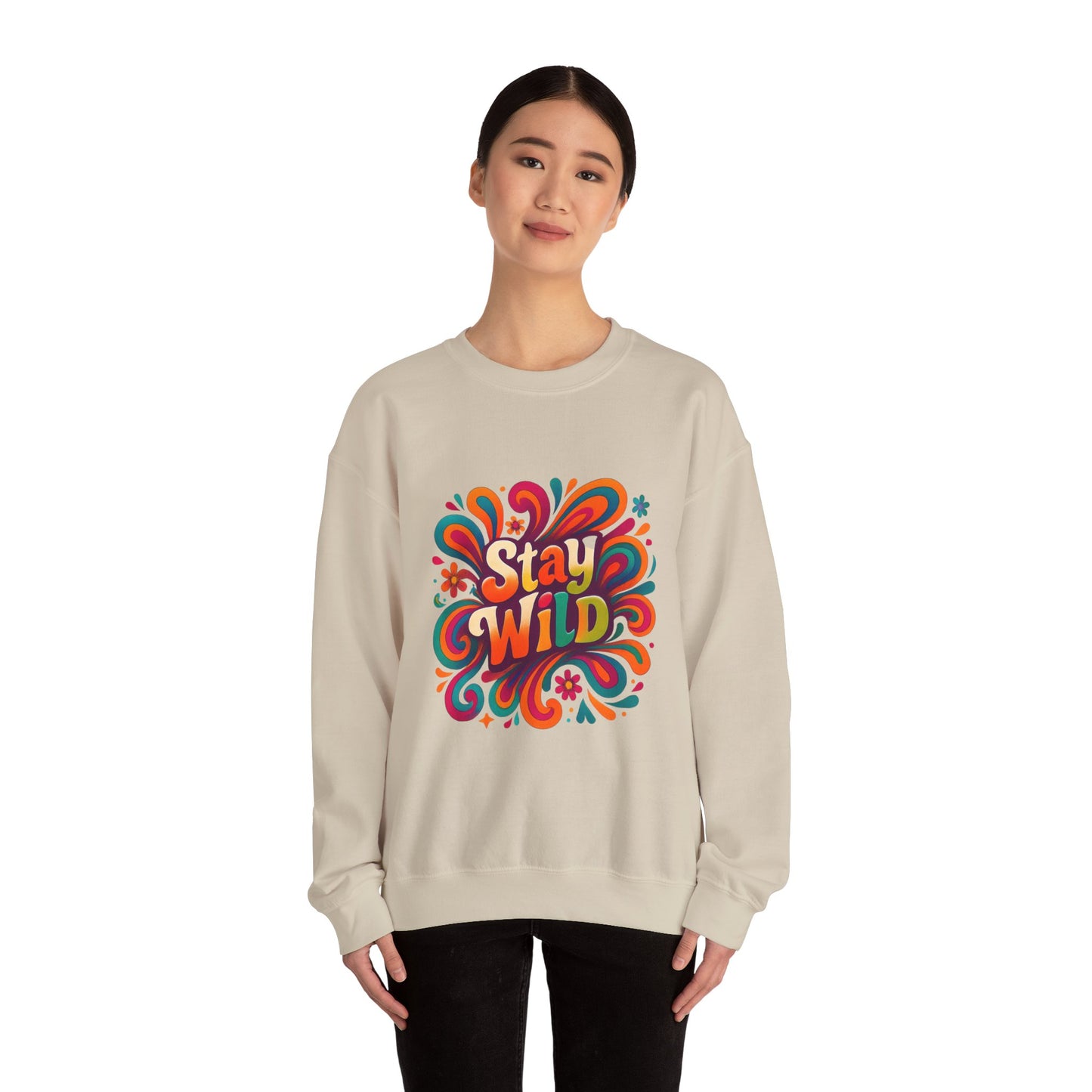 Stay Wild Retro Crewneck Sweatshirt