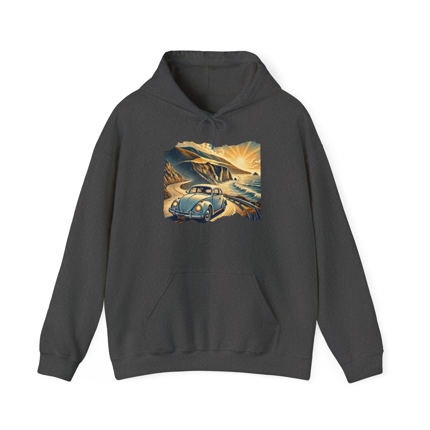 Coastal Cruise Vintage VW Hoodie, Retro California Road Trip Style, Vintage Car Adventure Hooded Sweatshirt | Cozy Unisex Hoodie | Retro Travel Gift | Road Trip Apparel | Ideal for Holidays and Celebrations
