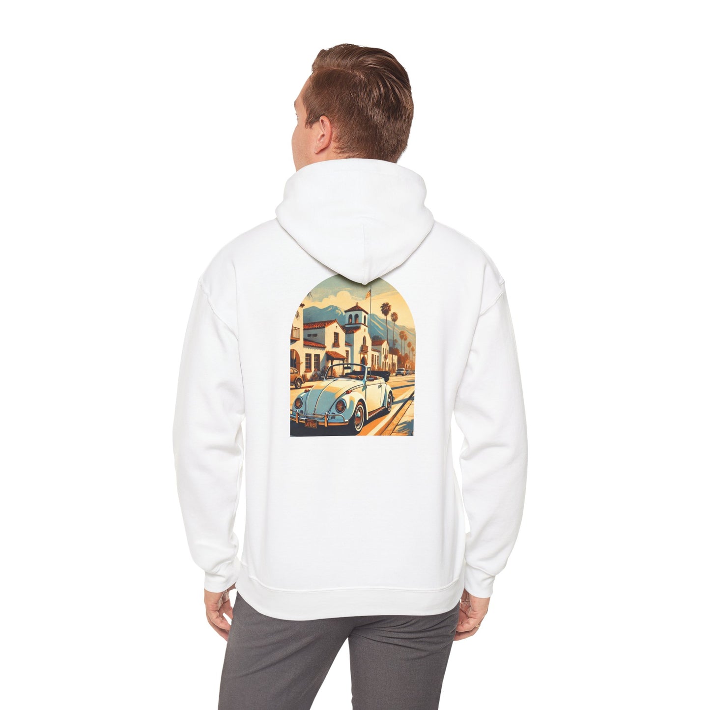 Vintage Car Graphic Unisex Hoodie - Retro Style, Cozy Sweatshirt for Car Lovers