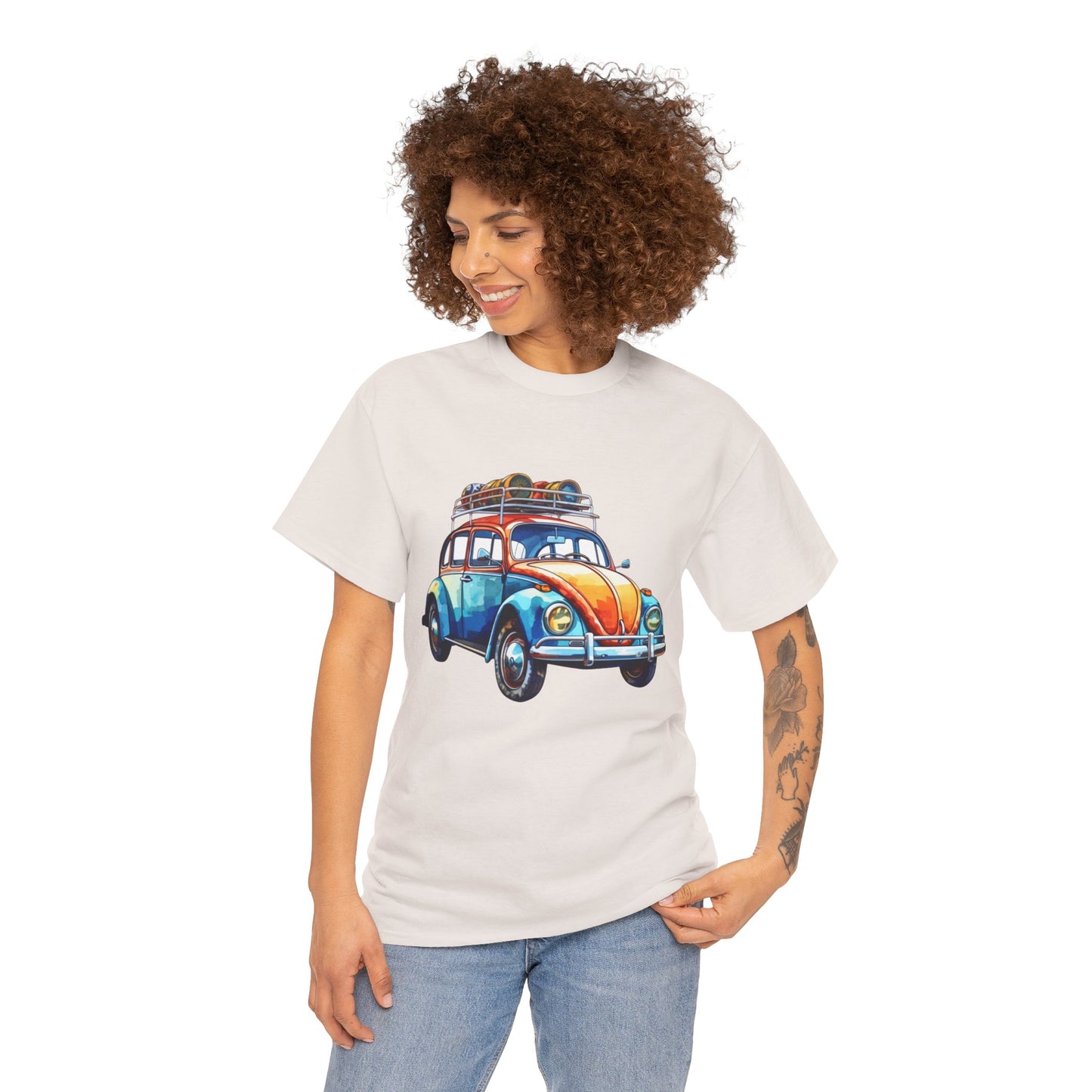 Road Trip Ready – Vintage VW Beetle Adventure Tee