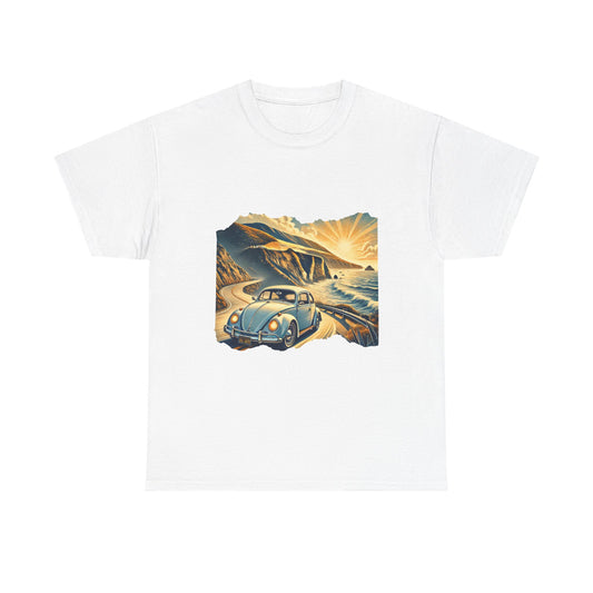 Coastal Cruise Vintage VW T-Shirt, Retro California Road Trip Style, Vintage Road Trip Tee, Unisex Cotton Shirt, Perfect for Travel Lovers, Summer Adventure Wear, Outdoor Fun Shirt, Gift for Car Enthusiasts