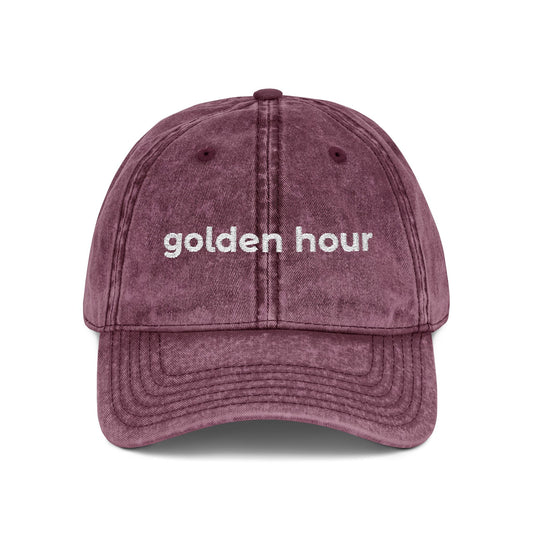 "Golden Hour" Vintage Embroidered Cap, Adjustable Hat, Retro Style Cap for Casual Wear, Perfect for Sun Lovers, Gift for Friends, [...]