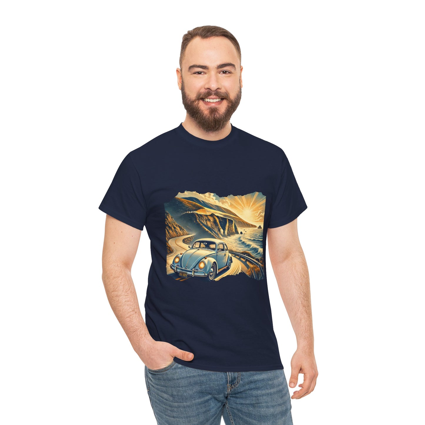 Coastal Cruise Vintage VW T-Shirt, Retro California Road Trip Style, Vintage Road Trip Tee, Unisex Cotton Shirt, Perfect for Travel Lovers, Summer Adventure Wear, Outdoor Fun Shirt, Gift for Car Enthusiasts