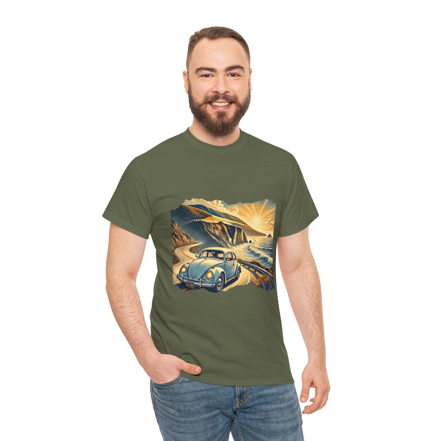 Coastal Cruise Vintage VW T-Shirt, Retro California Road Trip Style, Vintage Road Trip Tee, Unisex Cotton Shirt, Perfect for Travel Lovers, Summer Adventure Wear, Outdoor Fun Shirt, Gift for Car Enthusiasts
