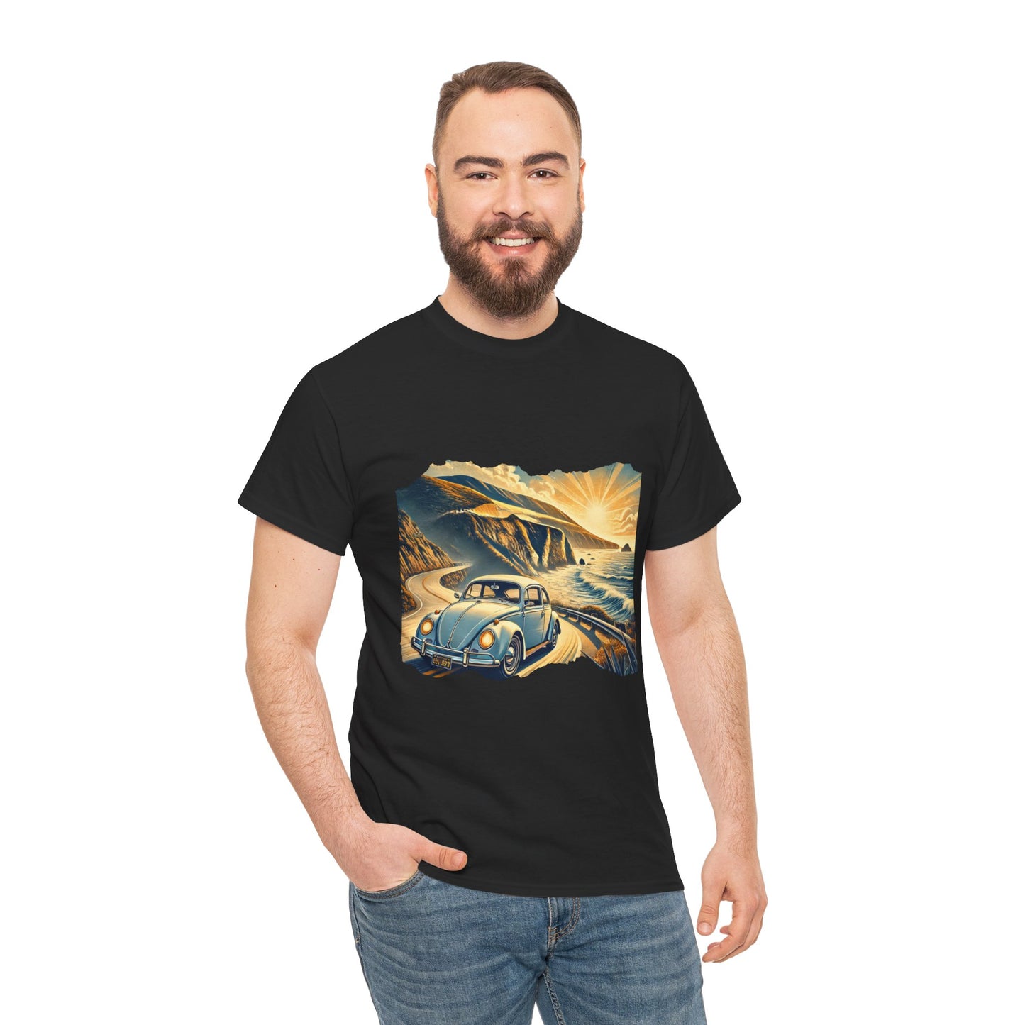 Coastal Cruise Vintage VW T-Shirt, Retro California Road Trip Style, Vintage Road Trip Tee, Unisex Cotton Shirt, Perfect for Travel Lovers, Summer Adventure Wear, Outdoor Fun Shirt, Gift for Car Enthusiasts