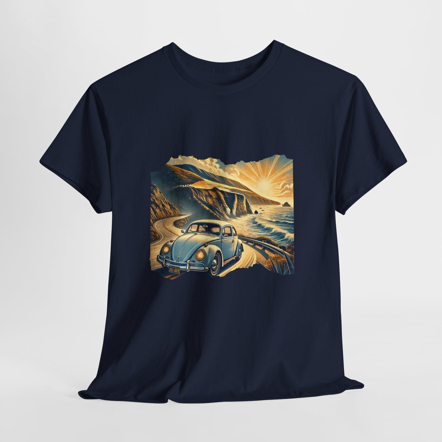 Coastal Cruise Vintage VW T-Shirt, Retro California Road Trip Style, Vintage Road Trip Tee, Unisex Cotton Shirt, Perfect for Travel Lovers, Summer Adventure Wear, Outdoor Fun Shirt, Gift for Car Enthusiasts