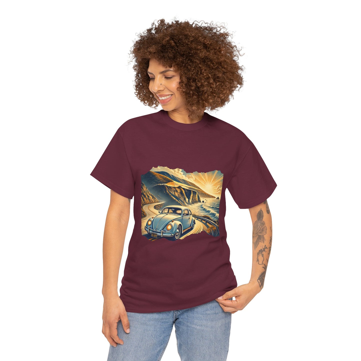 Coastal Cruise Vintage VW T-Shirt, Retro California Road Trip Style, Vintage Road Trip Tee, Unisex Cotton Shirt, Perfect for Travel Lovers, Summer Adventure Wear, Outdoor Fun Shirt, Gift for Car Enthusiasts