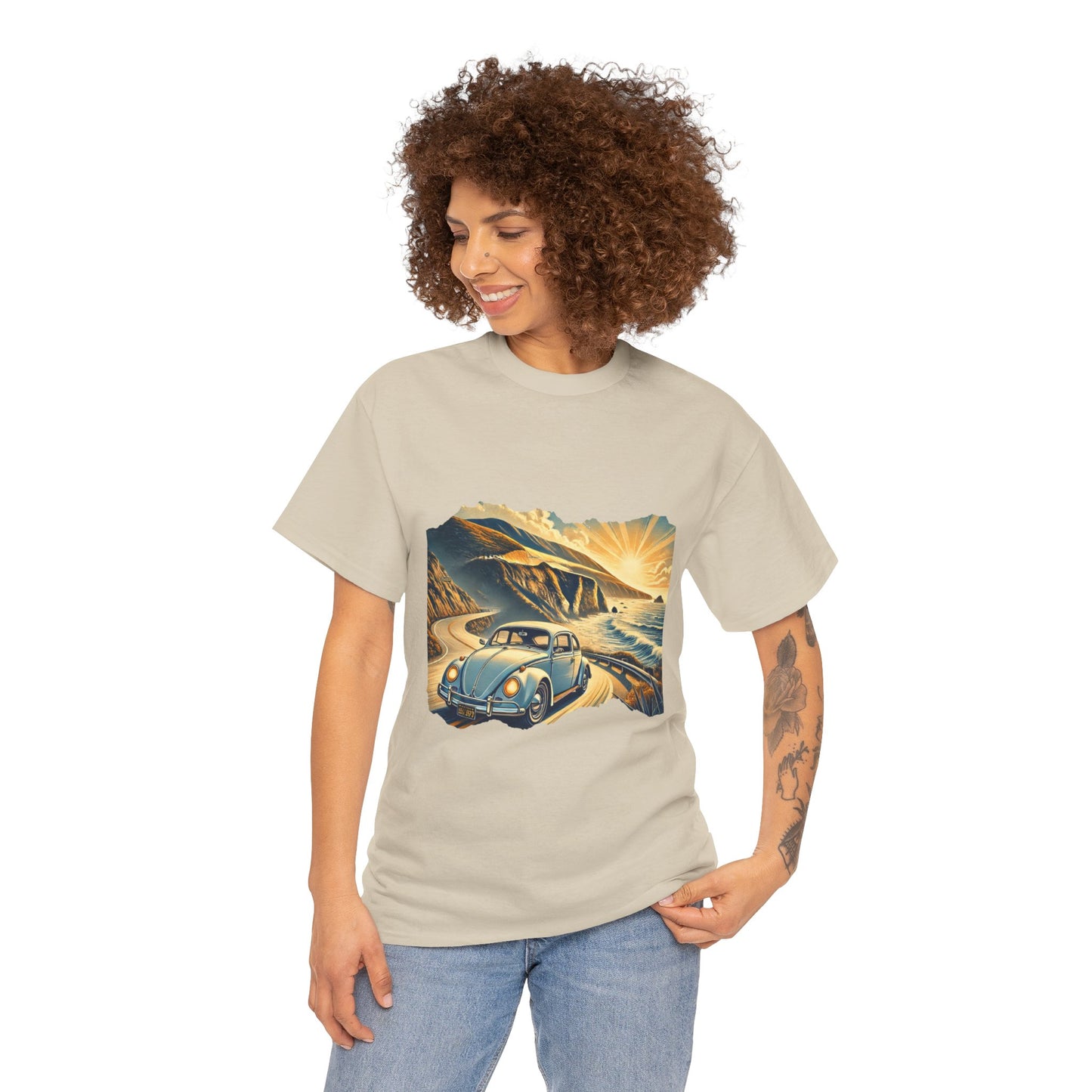 Coastal Cruise Vintage VW T-Shirt, Retro California Road Trip Style, Vintage Road Trip Tee, Unisex Cotton Shirt, Perfect for Travel Lovers, Summer Adventure Wear, Outdoor Fun Shirt, Gift for Car Enthusiasts
