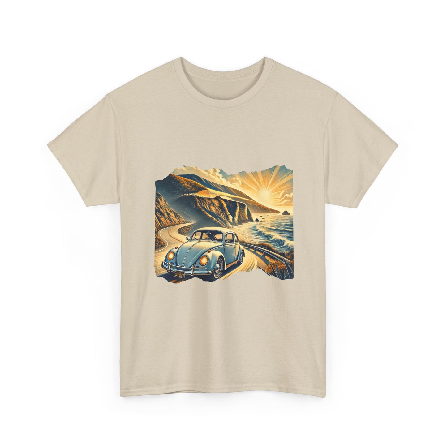 Coastal Cruise Vintage VW T-Shirt, Retro California Road Trip Style, Vintage Road Trip Tee, Unisex Cotton Shirt, Perfect for Travel Lovers, Summer Adventure Wear, Outdoor Fun Shirt, Gift for Car Enthusiasts