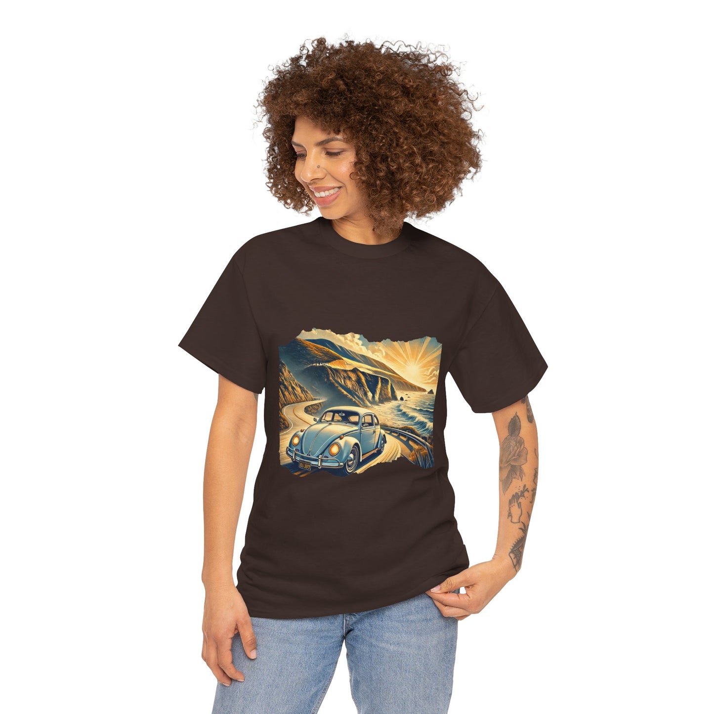 Coastal Cruise Vintage VW T-Shirt, Retro California Road Trip Style, Vintage Road Trip Tee, Unisex Cotton Shirt, Perfect for Travel Lovers, Summer Adventure Wear, Outdoor Fun Shirt, Gift for Car Enthusiasts
