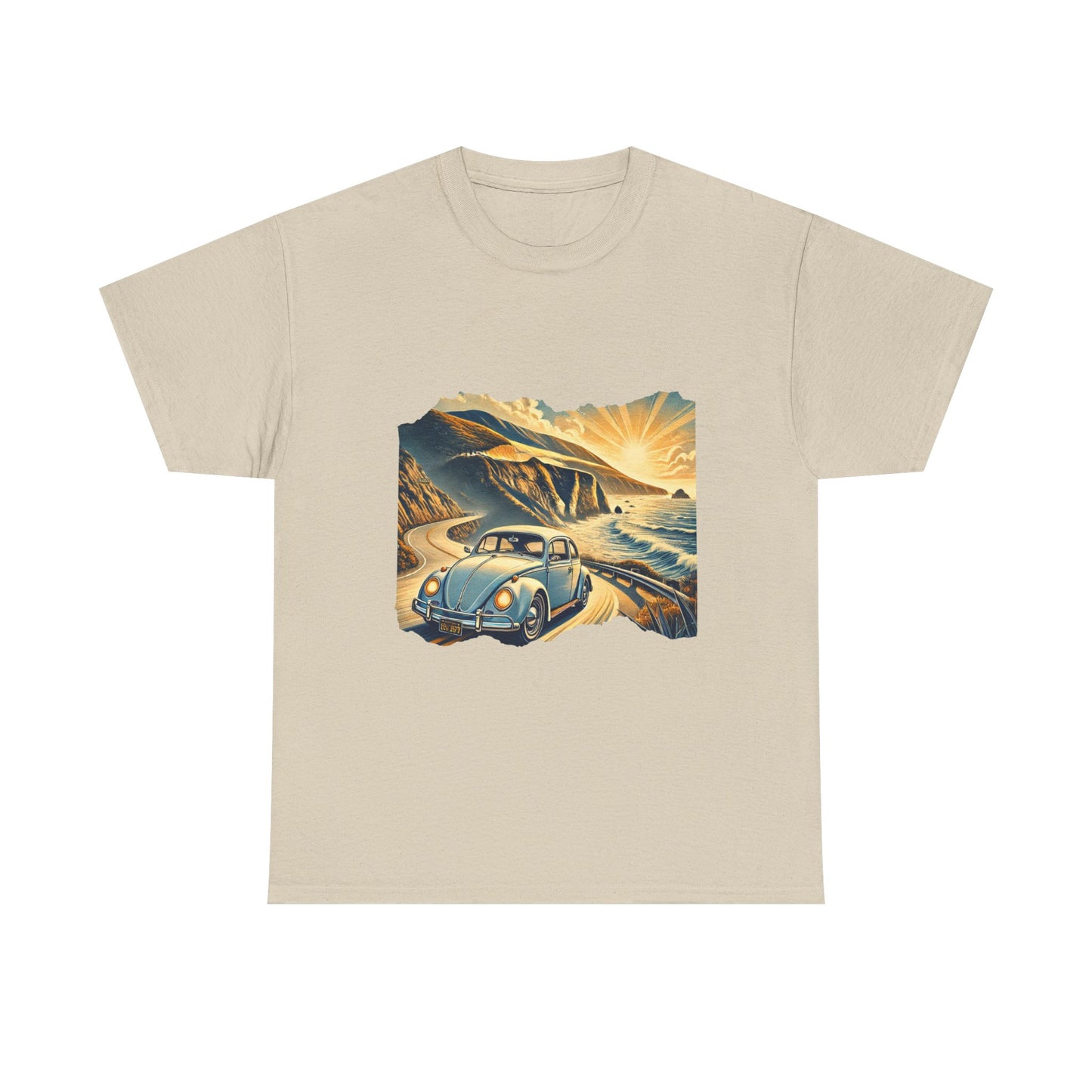 Coastal Cruise Vintage VW T-Shirt, Retro California Road Trip Style, Vintage Road Trip Tee, Unisex Cotton Shirt, Perfect for Travel Lovers, Summer Adventure Wear, Outdoor Fun Shirt, Gift for Car Enthusiasts