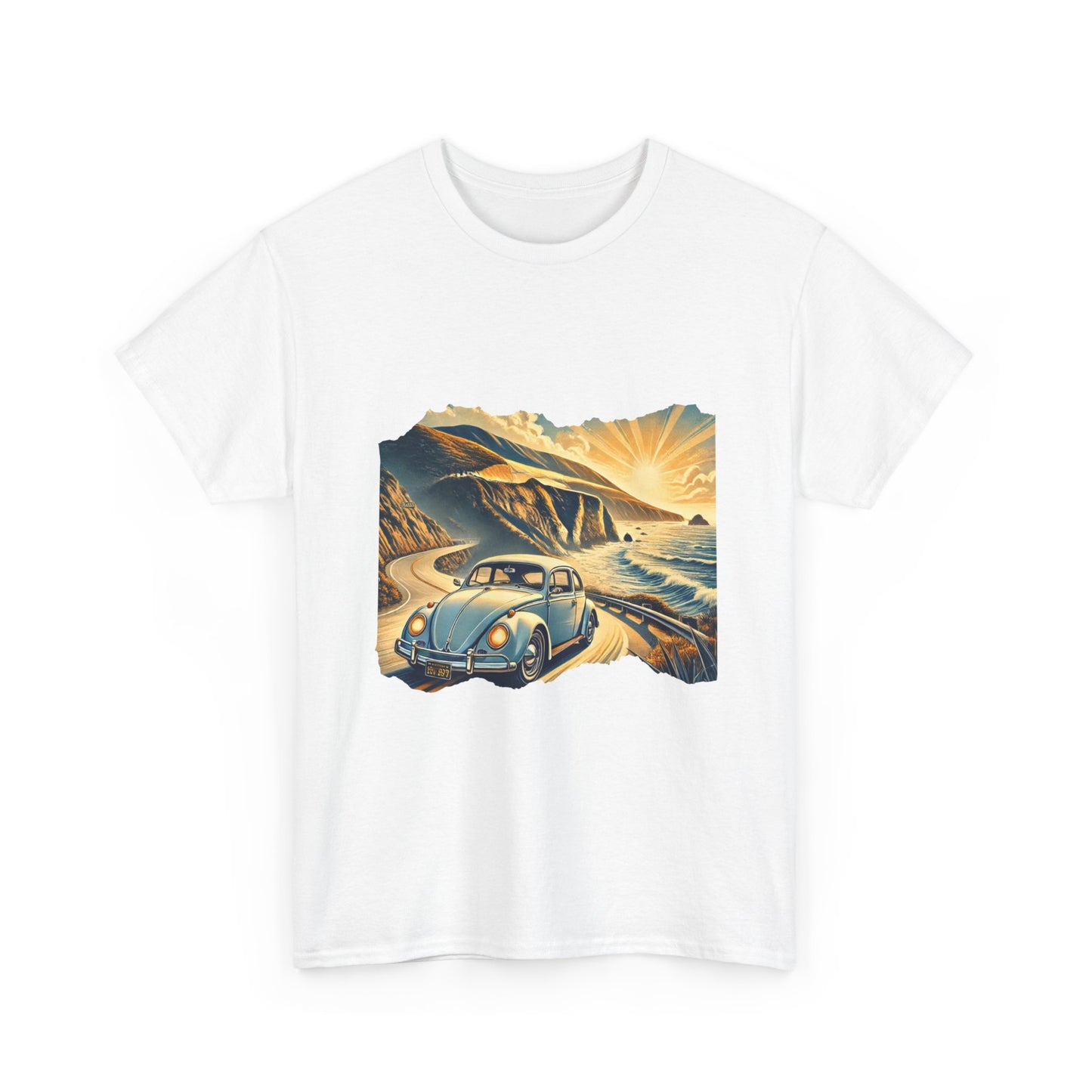Coastal Cruise Vintage VW T-Shirt, Retro California Road Trip Style, Vintage Road Trip Tee, Unisex Cotton Shirt, Perfect for Travel Lovers, Summer Adventure Wear, Outdoor Fun Shirt, Gift for Car Enthusiasts