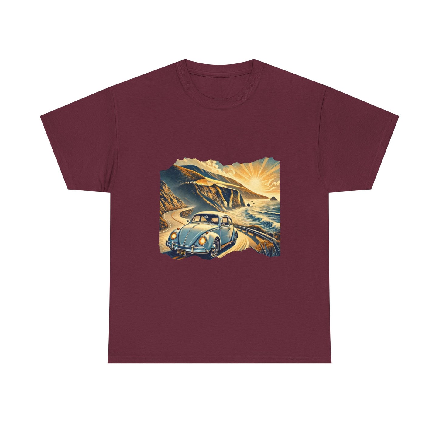 Coastal Cruise Vintage VW T-Shirt, Retro California Road Trip Style, Vintage Road Trip Tee, Unisex Cotton Shirt, Perfect for Travel Lovers, Summer Adventure Wear, Outdoor Fun Shirt, Gift for Car Enthusiasts