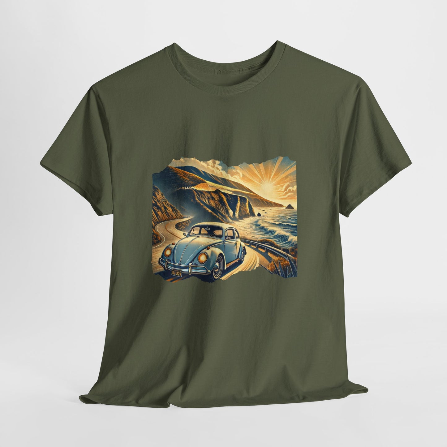 Coastal Cruise Vintage VW T-Shirt, Retro California Road Trip Style, Vintage Road Trip Tee, Unisex Cotton Shirt, Perfect for Travel Lovers, Summer Adventure Wear, Outdoor Fun Shirt, Gift for Car Enthusiasts