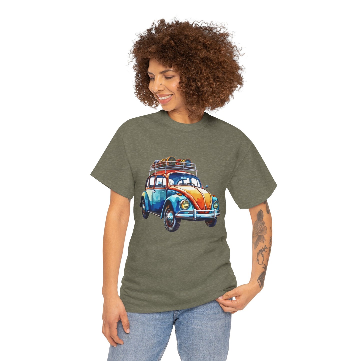 Road Trip Ready – Vintage VW Beetle Adventure Tee