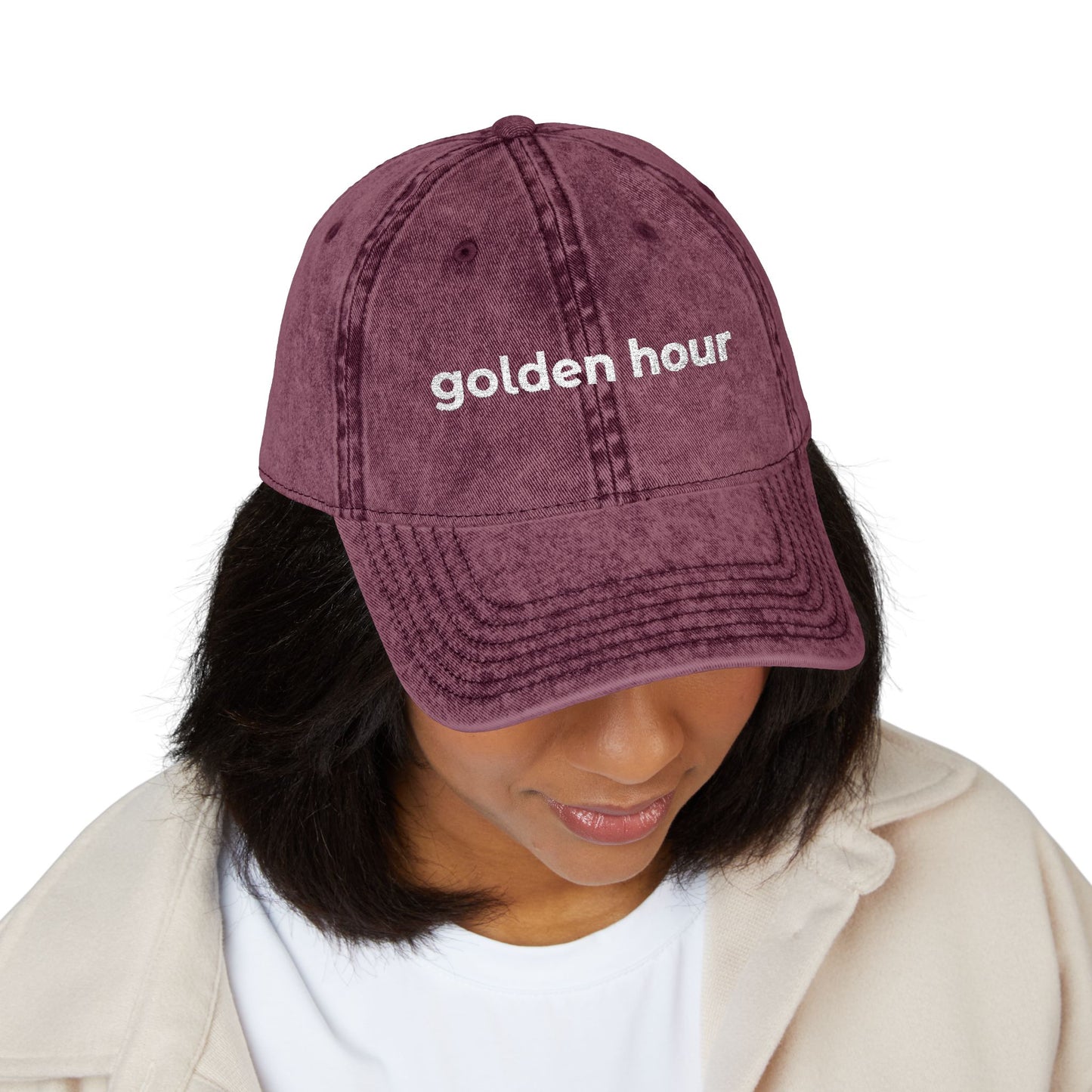 "Golden Hour" Vintage Embroidered Cap, Adjustable Hat, Retro Style Cap for Casual Wear, Perfect for Sun Lovers, Gift for Friends, [...]