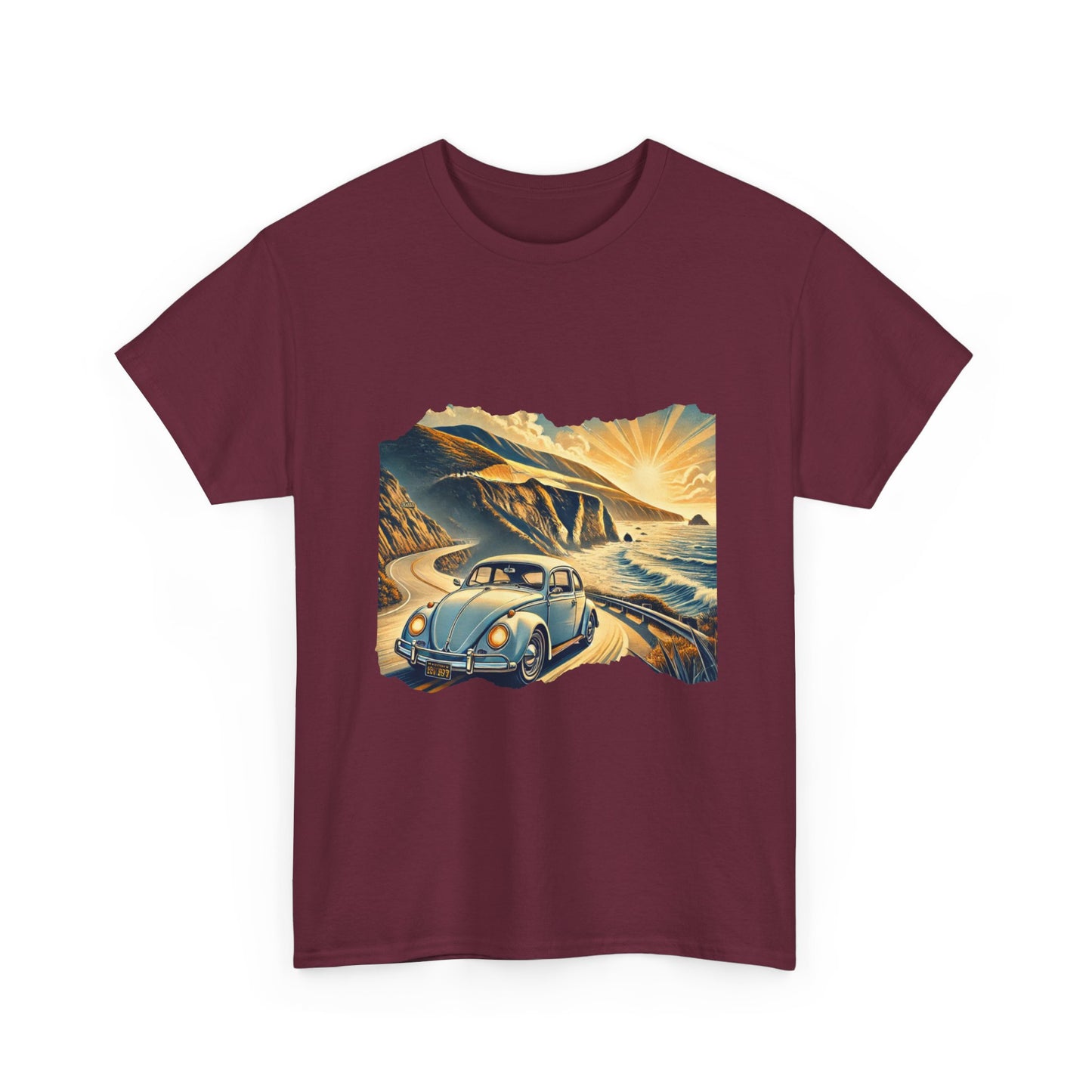 Coastal Cruise Vintage VW T-Shirt, Retro California Road Trip Style, Vintage Road Trip Tee, Unisex Cotton Shirt, Perfect for Travel Lovers, Summer Adventure Wear, Outdoor Fun Shirt, Gift for Car Enthusiasts