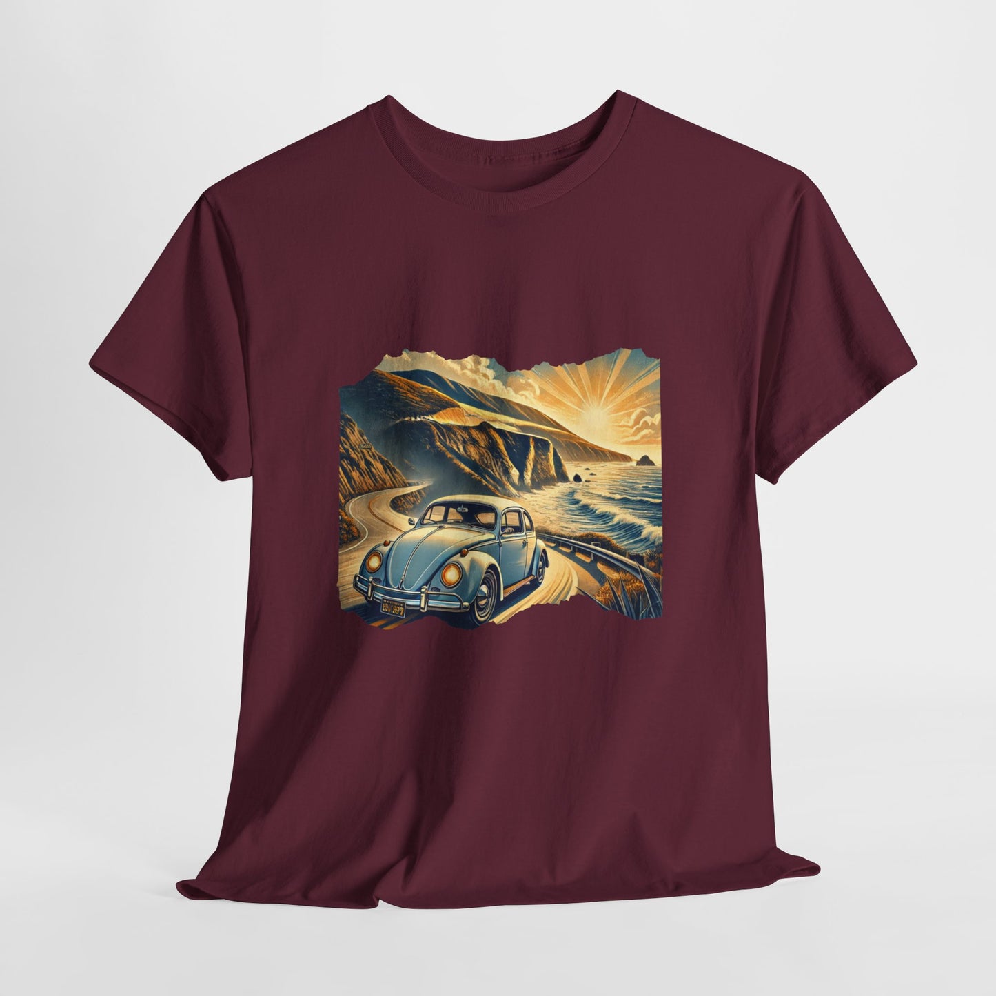 Coastal Cruise Vintage VW T-Shirt, Retro California Road Trip Style, Vintage Road Trip Tee, Unisex Cotton Shirt, Perfect for Travel Lovers, Summer Adventure Wear, Outdoor Fun Shirt, Gift for Car Enthusiasts