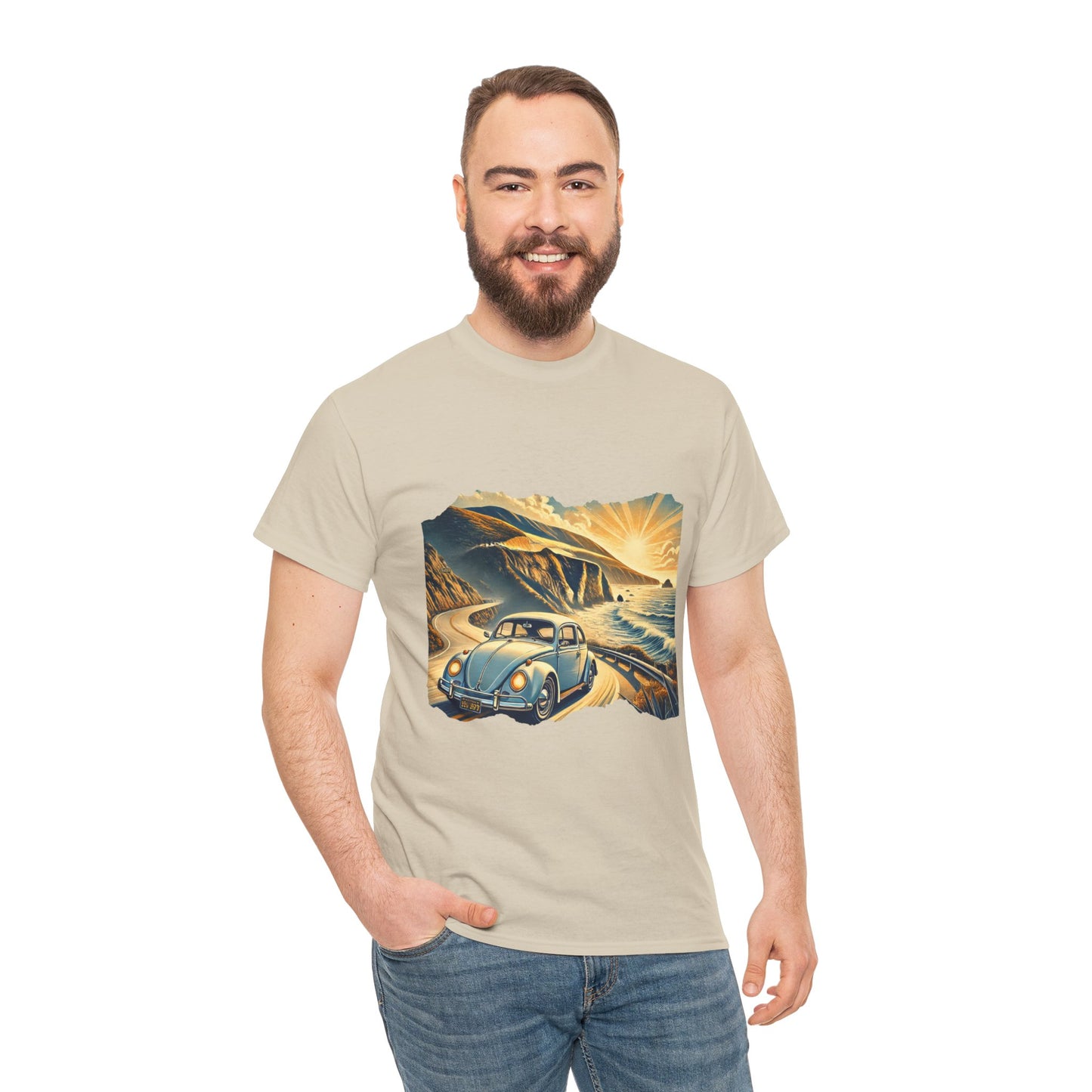 Coastal Cruise Vintage VW T-Shirt, Retro California Road Trip Style, Vintage Road Trip Tee, Unisex Cotton Shirt, Perfect for Travel Lovers, Summer Adventure Wear, Outdoor Fun Shirt, Gift for Car Enthusiasts