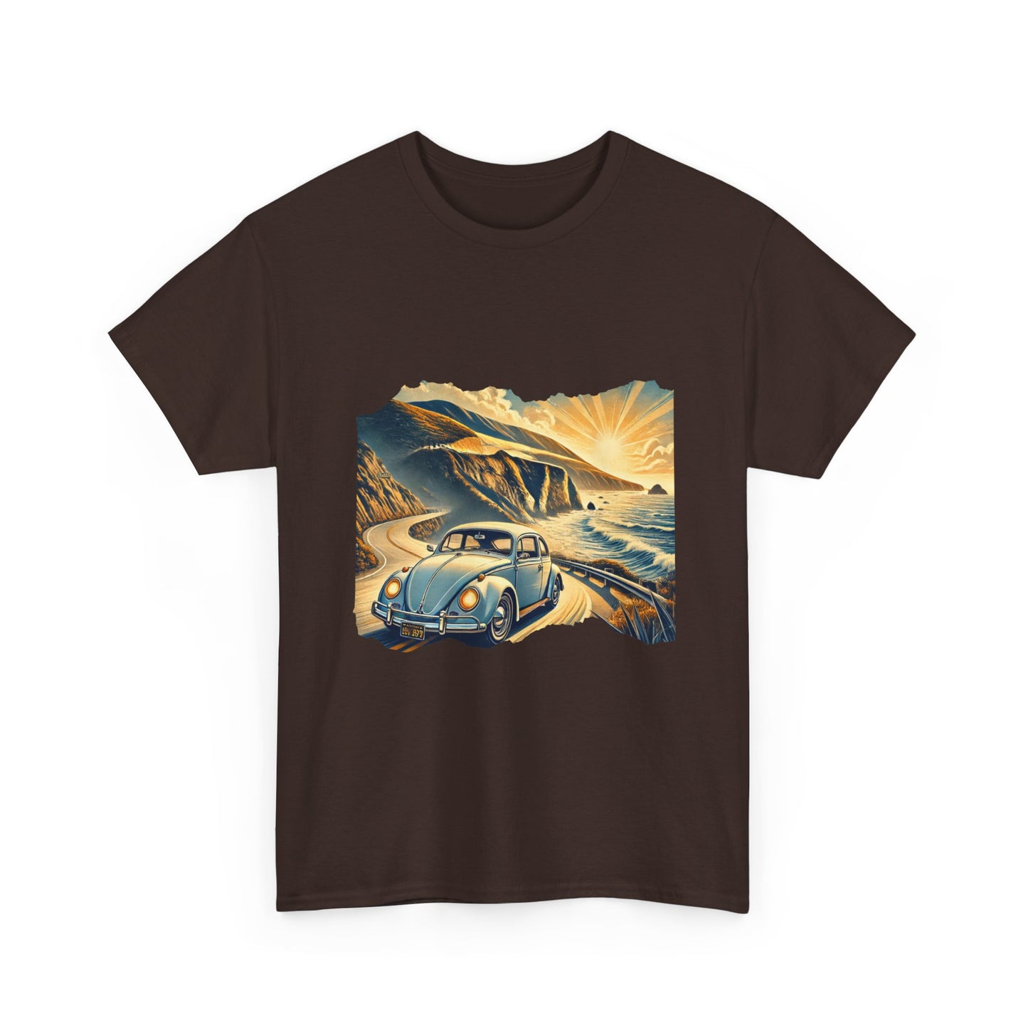 Coastal Cruise Vintage VW T-Shirt, Retro California Road Trip Style, Vintage Road Trip Tee, Unisex Cotton Shirt, Perfect for Travel Lovers, Summer Adventure Wear, Outdoor Fun Shirt, Gift for Car Enthusiasts
