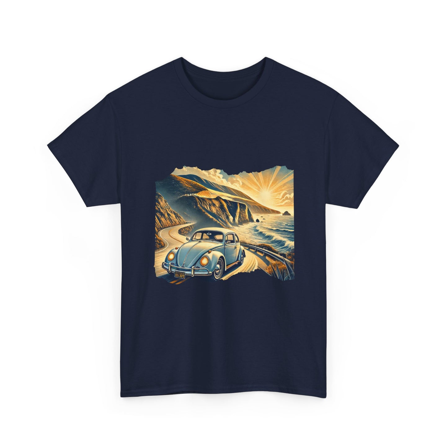 Coastal Cruise Vintage VW T-Shirt, Retro California Road Trip Style, Vintage Road Trip Tee, Unisex Cotton Shirt, Perfect for Travel Lovers, Summer Adventure Wear, Outdoor Fun Shirt, Gift for Car Enthusiasts