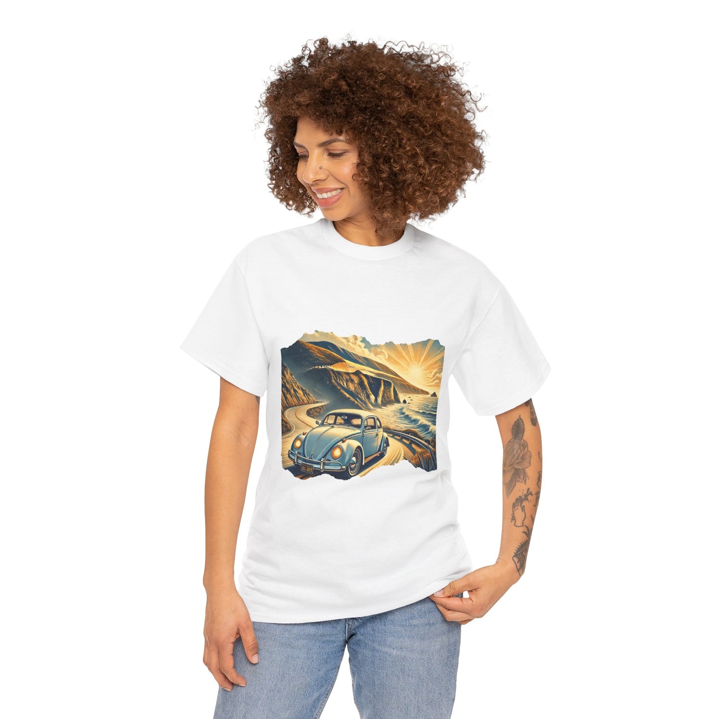Coastal Cruise Vintage VW T-Shirt, Retro California Road Trip Style, Vintage Road Trip Tee, Unisex Cotton Shirt, Perfect for Travel Lovers, Summer Adventure Wear, Outdoor Fun Shirt, Gift for Car Enthusiasts