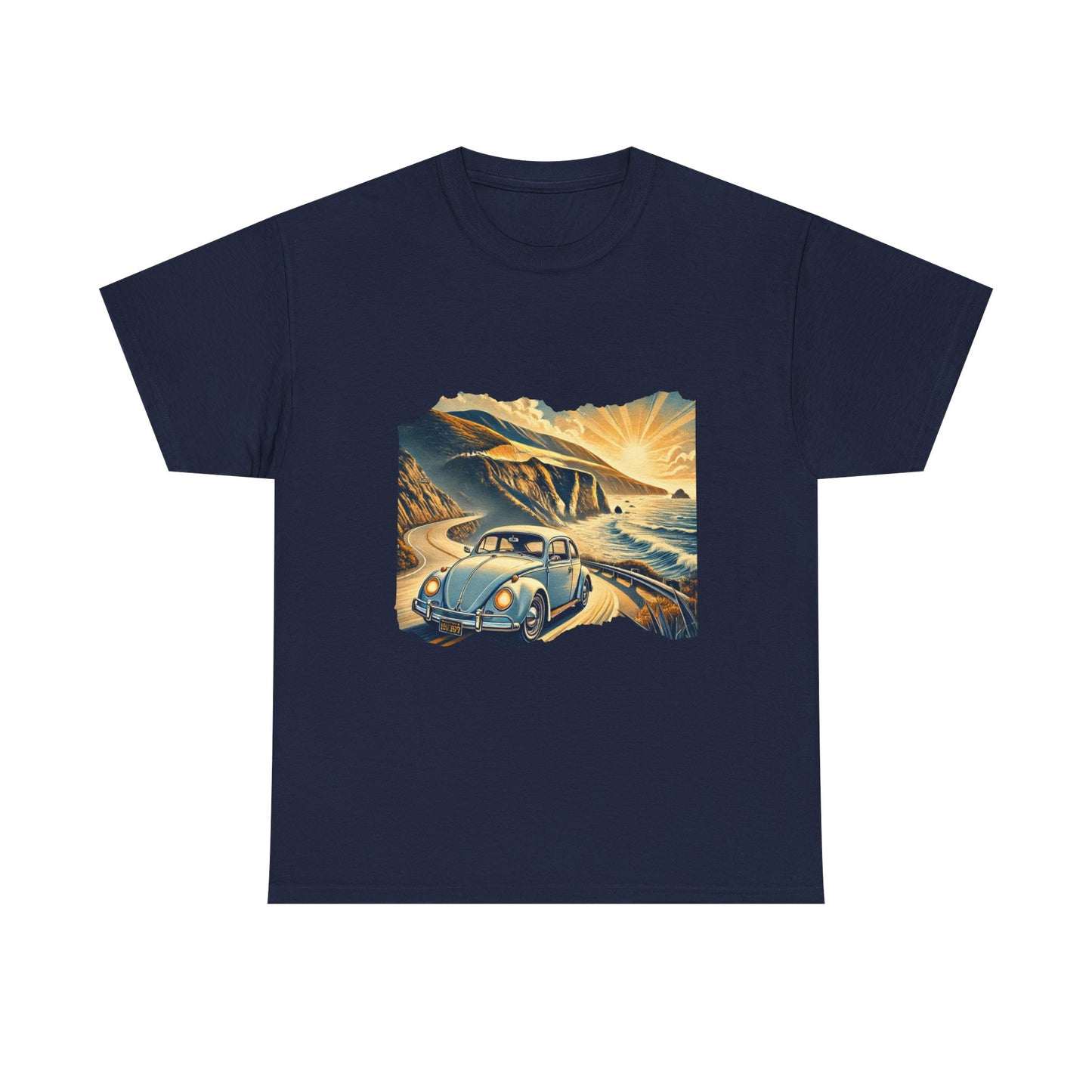 Coastal Cruise Vintage VW T-Shirt, Retro California Road Trip Style, Vintage Road Trip Tee, Unisex Cotton Shirt, Perfect for Travel Lovers, Summer Adventure Wear, Outdoor Fun Shirt, Gift for Car Enthusiasts