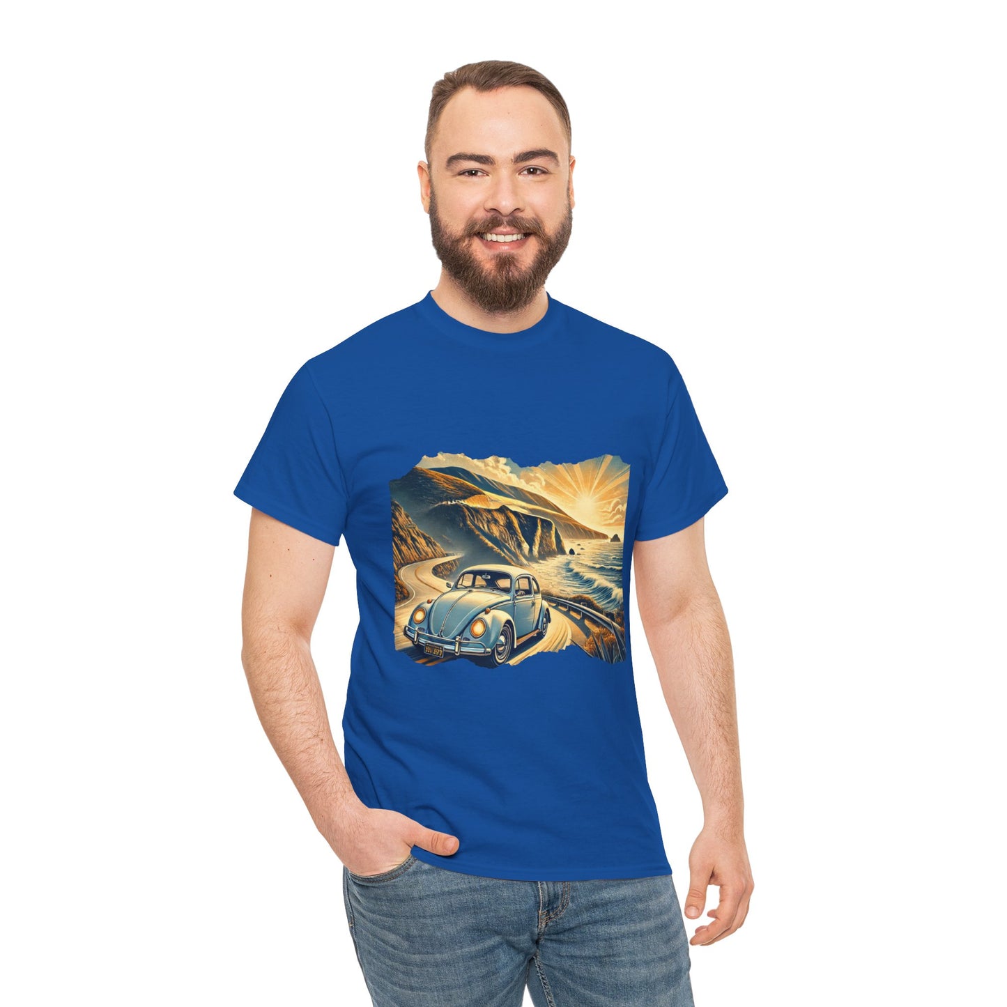 Coastal Cruise Vintage VW T-Shirt, Retro California Road Trip Style, Vintage Road Trip Tee, Unisex Cotton Shirt, Perfect for Travel Lovers, Summer Adventure Wear, Outdoor Fun Shirt, Gift for Car Enthusiasts