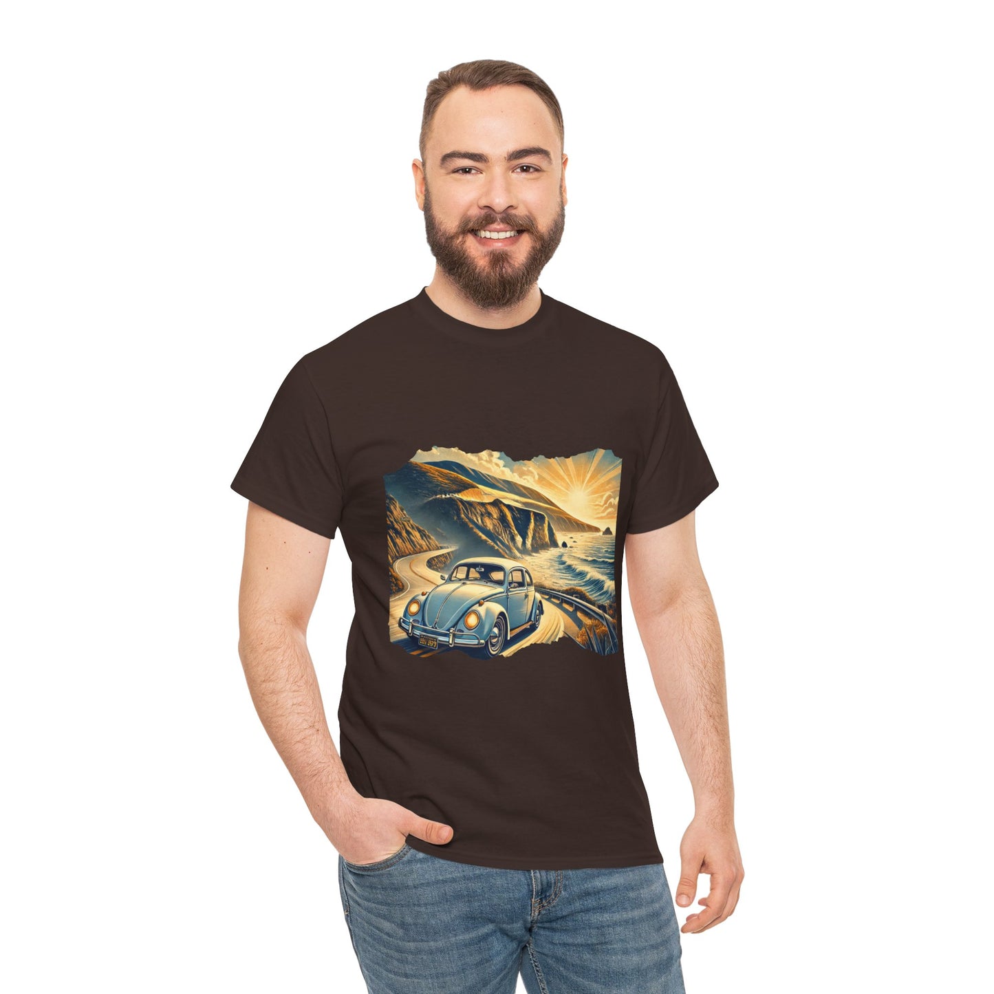 Coastal Cruise Vintage VW T-Shirt, Retro California Road Trip Style, Vintage Road Trip Tee, Unisex Cotton Shirt, Perfect for Travel Lovers, Summer Adventure Wear, Outdoor Fun Shirt, Gift for Car Enthusiasts