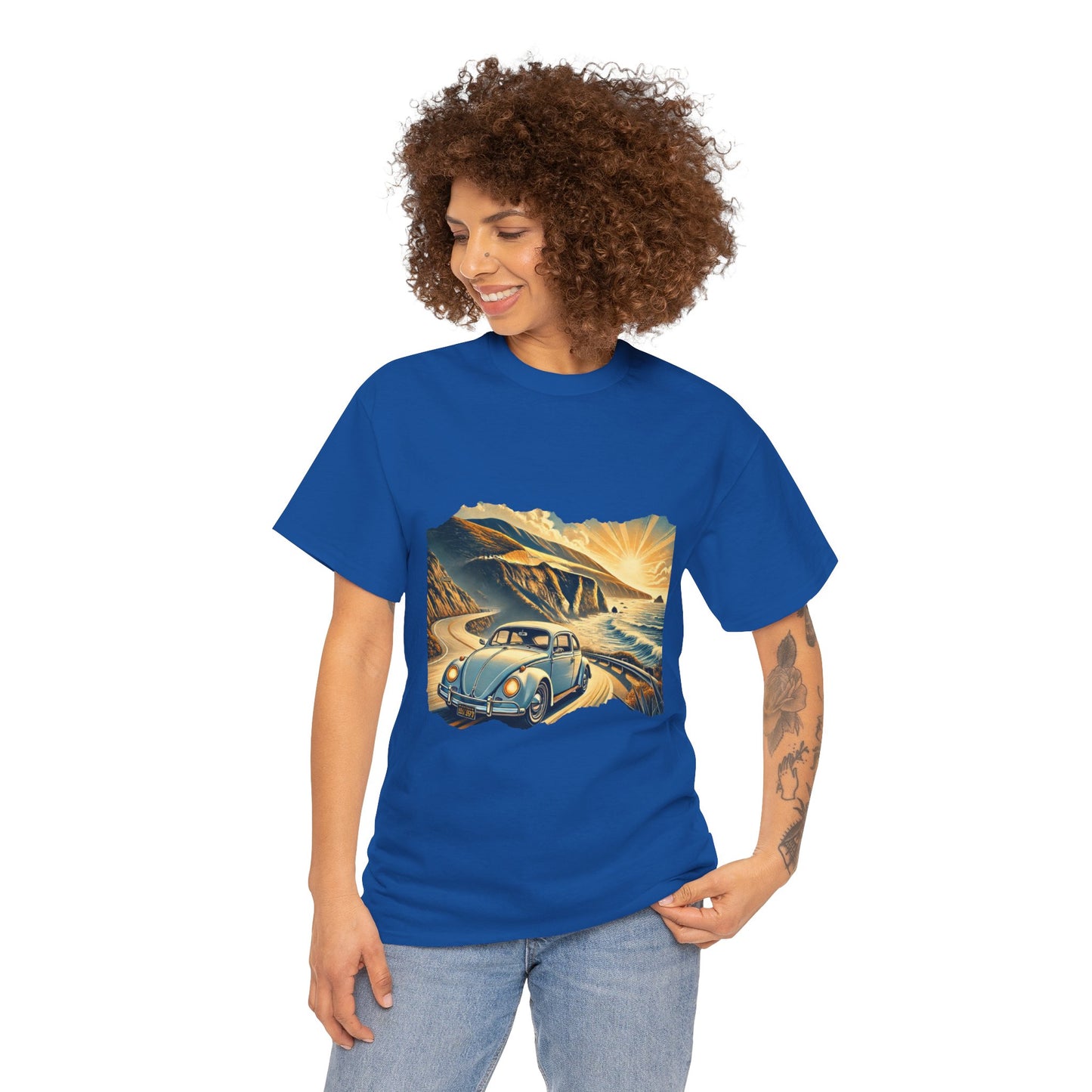 Coastal Cruise Vintage VW T-Shirt, Retro California Road Trip Style, Vintage Road Trip Tee, Unisex Cotton Shirt, Perfect for Travel Lovers, Summer Adventure Wear, Outdoor Fun Shirt, Gift for Car Enthusiasts