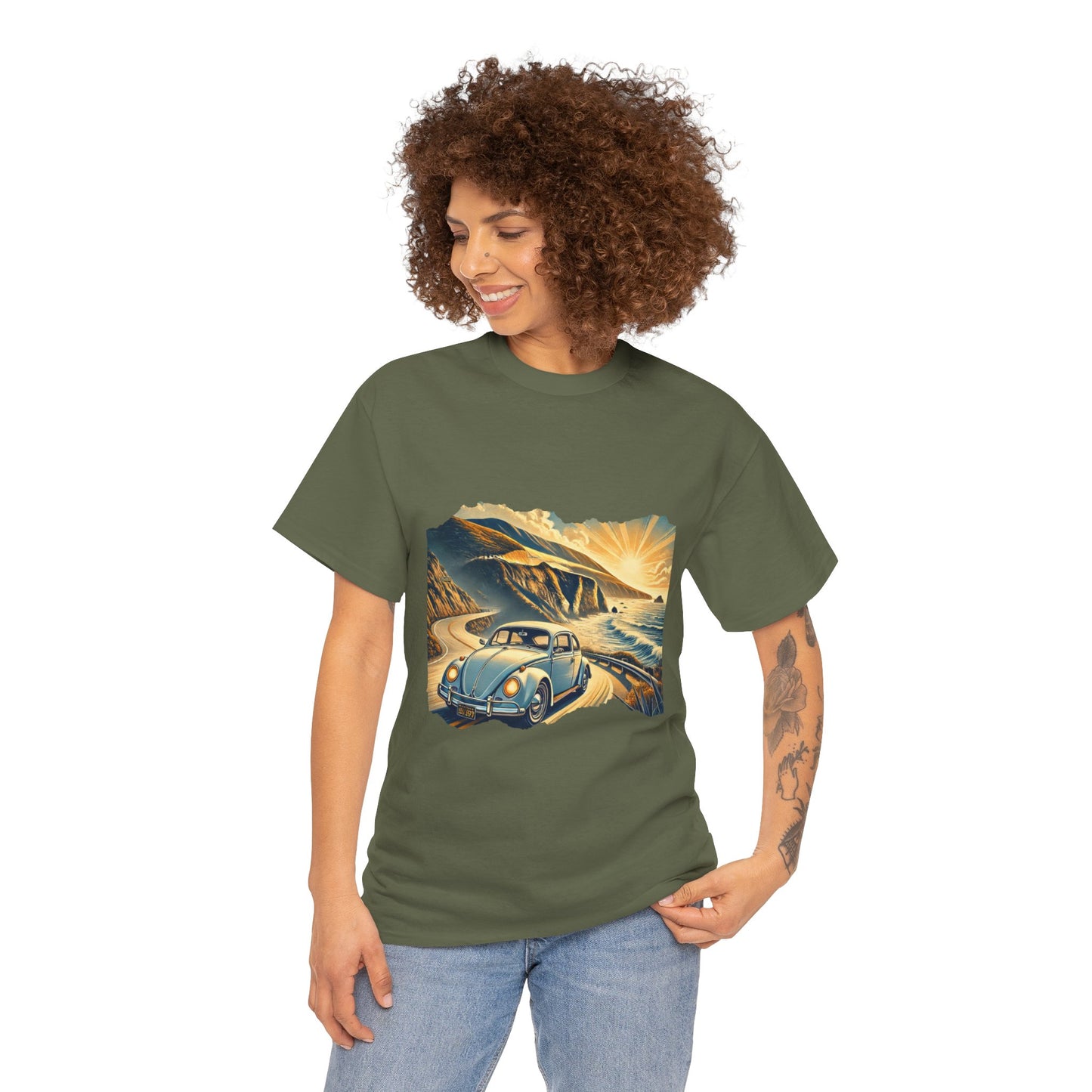 Coastal Cruise Vintage VW T-Shirt, Retro California Road Trip Style, Vintage Road Trip Tee, Unisex Cotton Shirt, Perfect for Travel Lovers, Summer Adventure Wear, Outdoor Fun Shirt, Gift for Car Enthusiasts