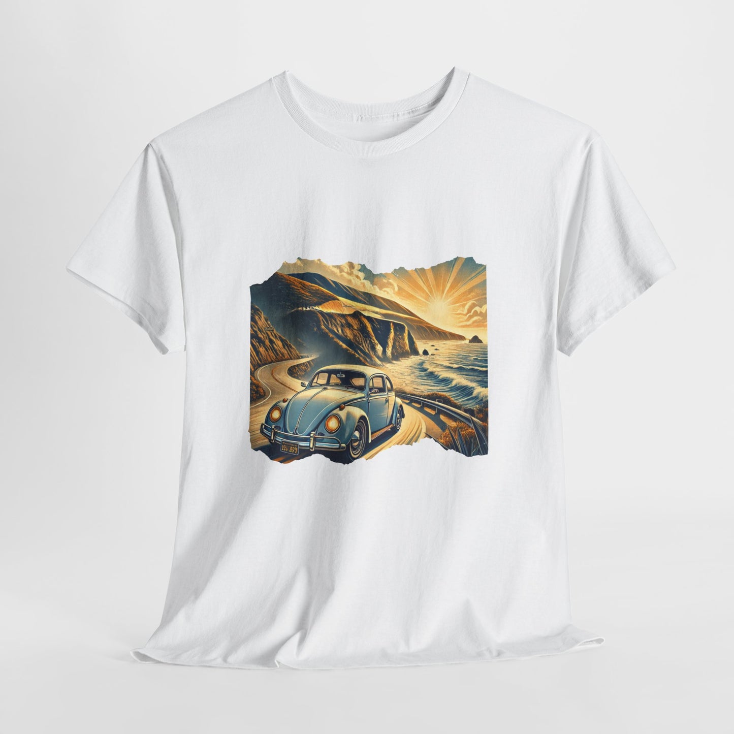 Coastal Cruise Vintage VW T-Shirt, Retro California Road Trip Style, Vintage Road Trip Tee, Unisex Cotton Shirt, Perfect for Travel Lovers, Summer Adventure Wear, Outdoor Fun Shirt, Gift for Car Enthusiasts