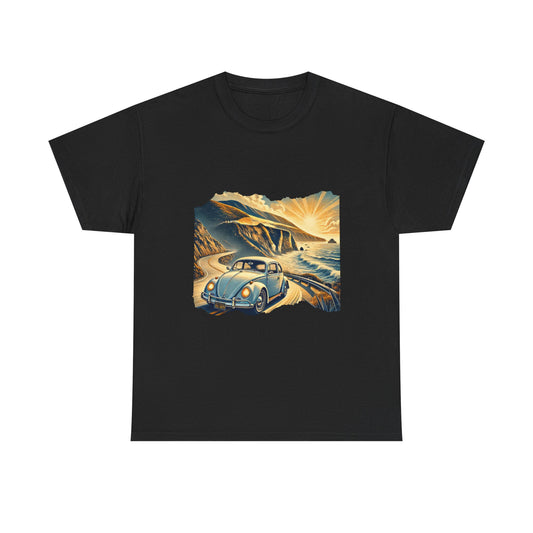 Coastal Cruise Vintage VW T-Shirt, Retro California Road Trip Style, Vintage Road Trip Tee, Unisex Cotton Shirt, Perfect for Travel Lovers, Summer Adventure Wear, Outdoor Fun Shirt, Gift for Car Enthusiasts