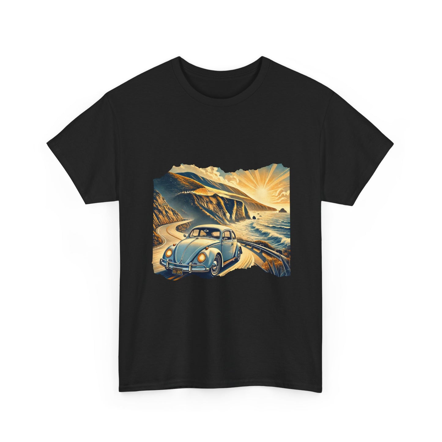 Coastal Cruise Vintage VW T-Shirt, Retro California Road Trip Style, Vintage Road Trip Tee, Unisex Cotton Shirt, Perfect for Travel Lovers, Summer Adventure Wear, Outdoor Fun Shirt, Gift for Car Enthusiasts