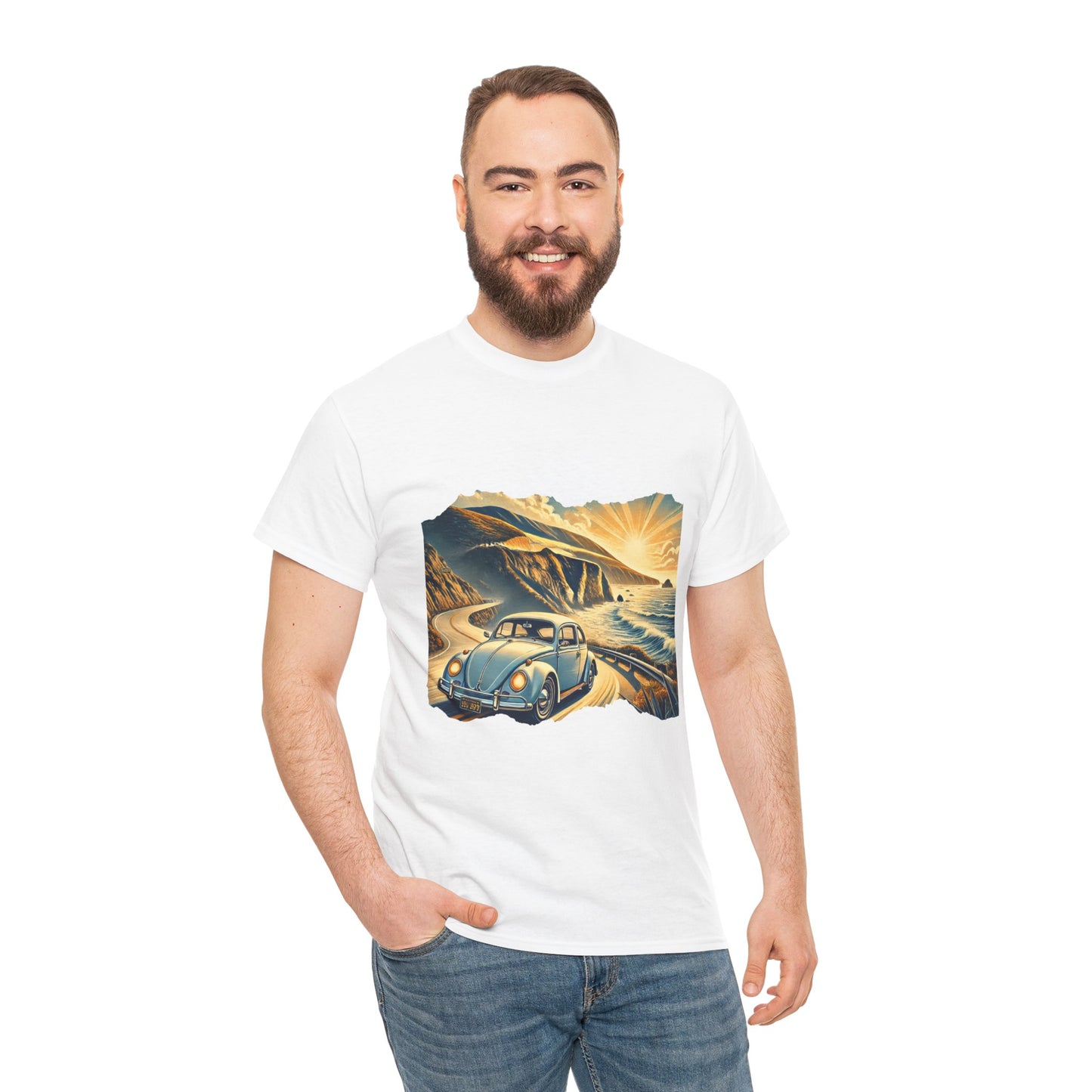 Coastal Cruise Vintage VW T-Shirt, Retro California Road Trip Style, Vintage Road Trip Tee, Unisex Cotton Shirt, Perfect for Travel Lovers, Summer Adventure Wear, Outdoor Fun Shirt, Gift for Car Enthusiasts