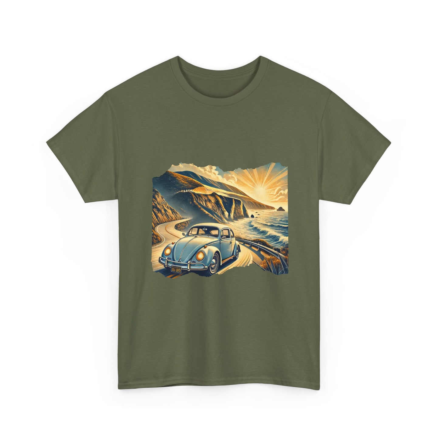 Coastal Cruise Vintage VW T-Shirt, Retro California Road Trip Style, Vintage Road Trip Tee, Unisex Cotton Shirt, Perfect for Travel Lovers, Summer Adventure Wear, Outdoor Fun Shirt, Gift for Car Enthusiasts